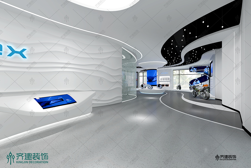 上海湯泉國際大廈辦公室前廳右側裝修設計效果圖