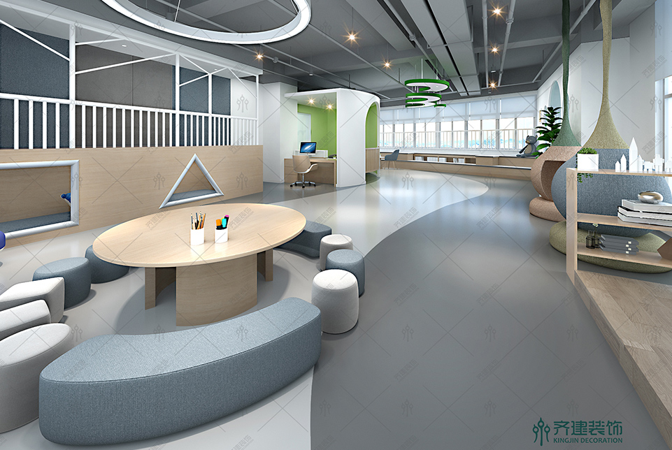 上海五角場創業大廈辦公室裝修設計效果圖2