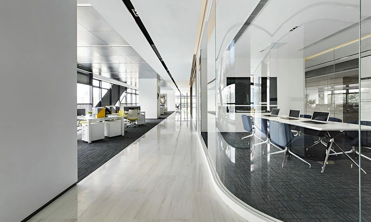 上海科技風開放辦公區裝修設計