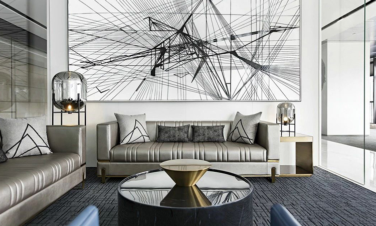 上海科技風辦公洽談室裝修設計