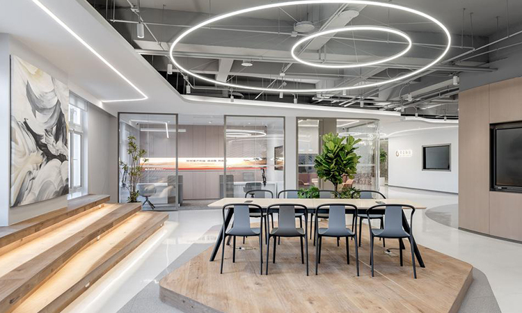 上海500平海派風(fēng)精裝辦公室軟裝設(shè)計方案